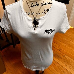 Tommy Hilfiger Women's White Short Sleeve Tee